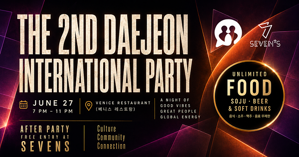 The 2nd Daejeon International Party language exchange event in Daejeon at Venice Restaurant (베니스 레스토랑)